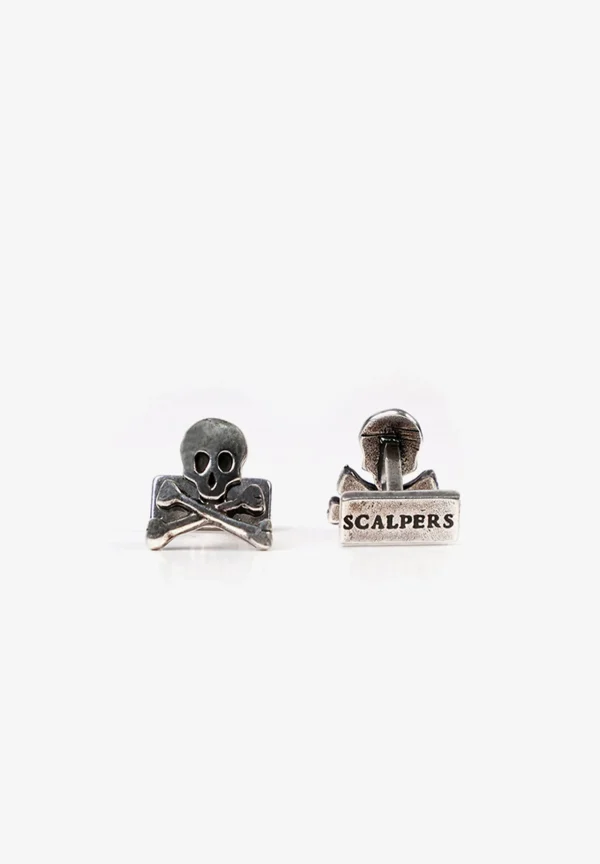 scalperscompany Gemelos Calaveras Plateados-Hombre Gemelos