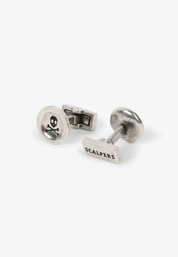 scalperscompany Gemelos Redondos Calavera Grabada-Hombre Gemelos
