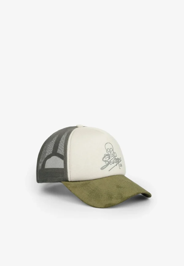 scalperscompany Gorra Trucker Calavera Frontal-Hombre Gorras