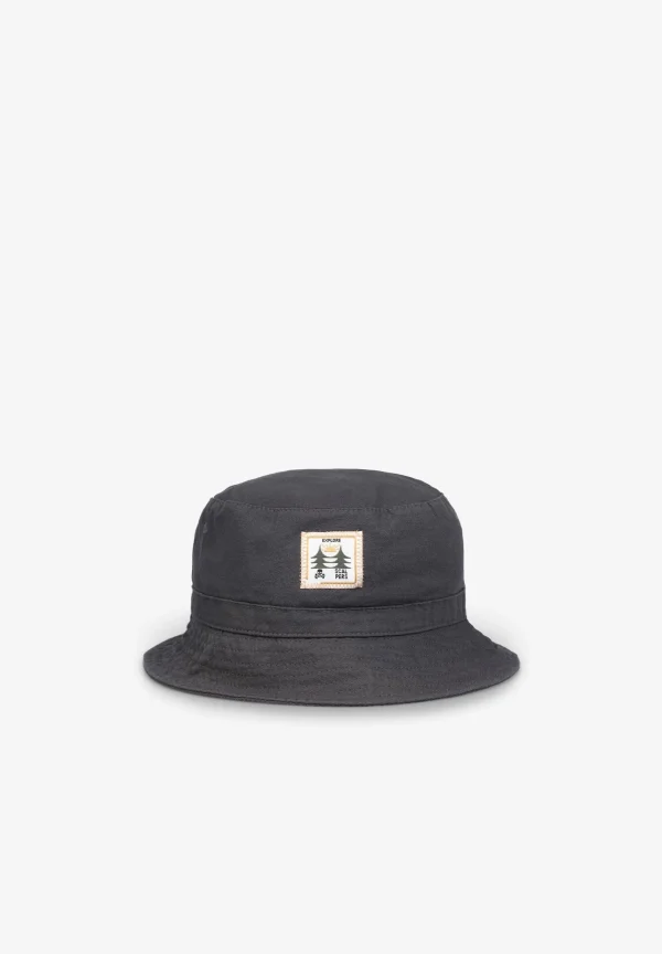 scalperscompany Gorro Bucket Canvas Parche-Niños Gorras Y Gorros