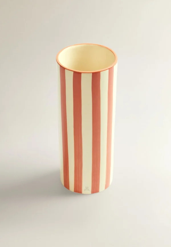 scalperscompany Jarron Ceramica Rayas Alto-Home Jarrones