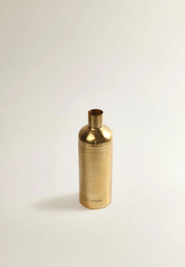 scalperscompany Jarron Decorativo Metal Dorado-Home Jarrones