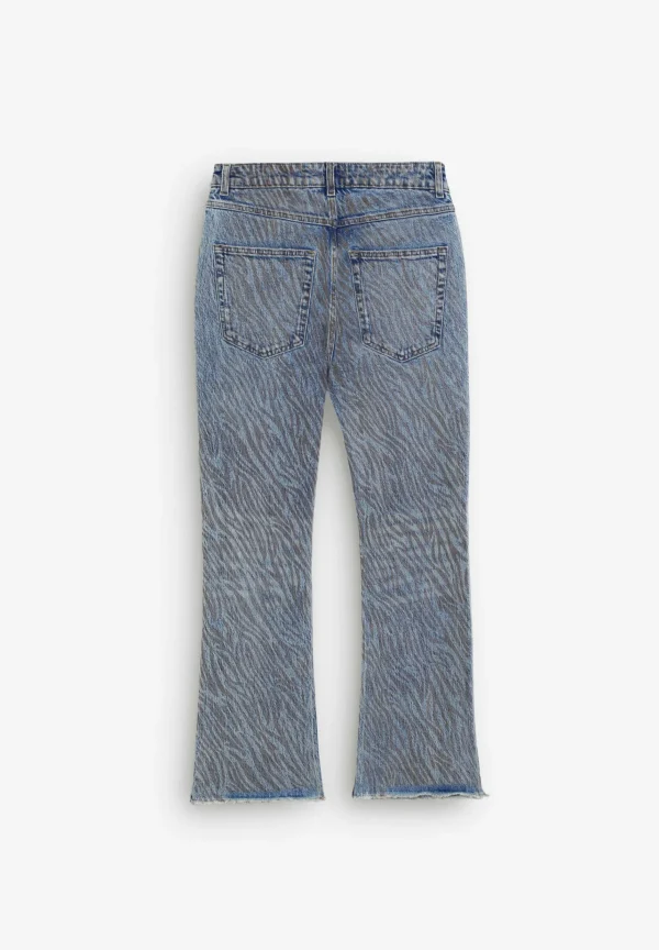 scalperscompany Jeans Animal Print Ankle Flare-Mujer Jeans