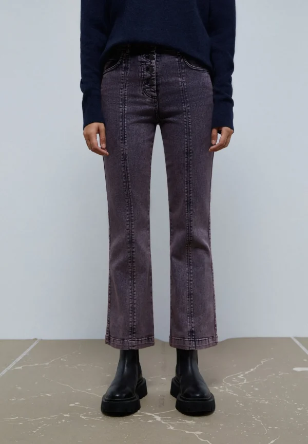 scalperscompany Jeans Ankle Flare Costuras-Mujer Jeans