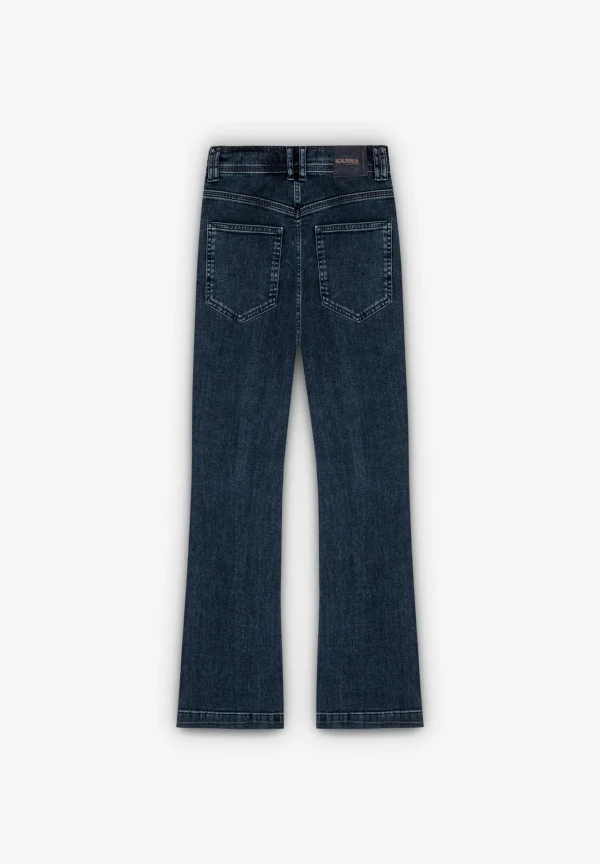 scalperscompany Jeans Ankle Flare Costuras-Mujer Jeans