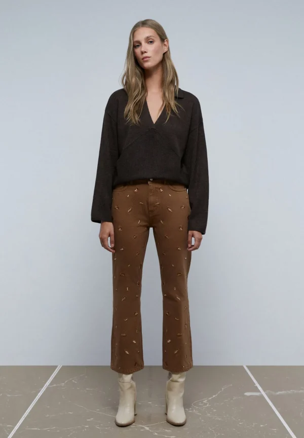 scalperscompany Jeans Flare Detalle Bordados-Mujer Jeans