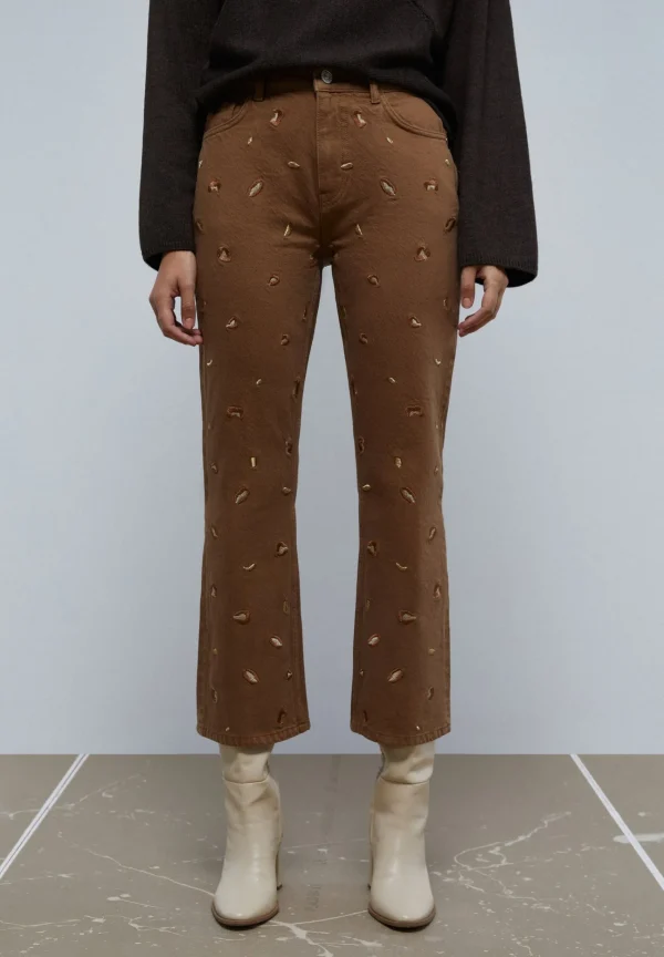 scalperscompany Jeans Flare Detalle Bordados-Mujer Jeans