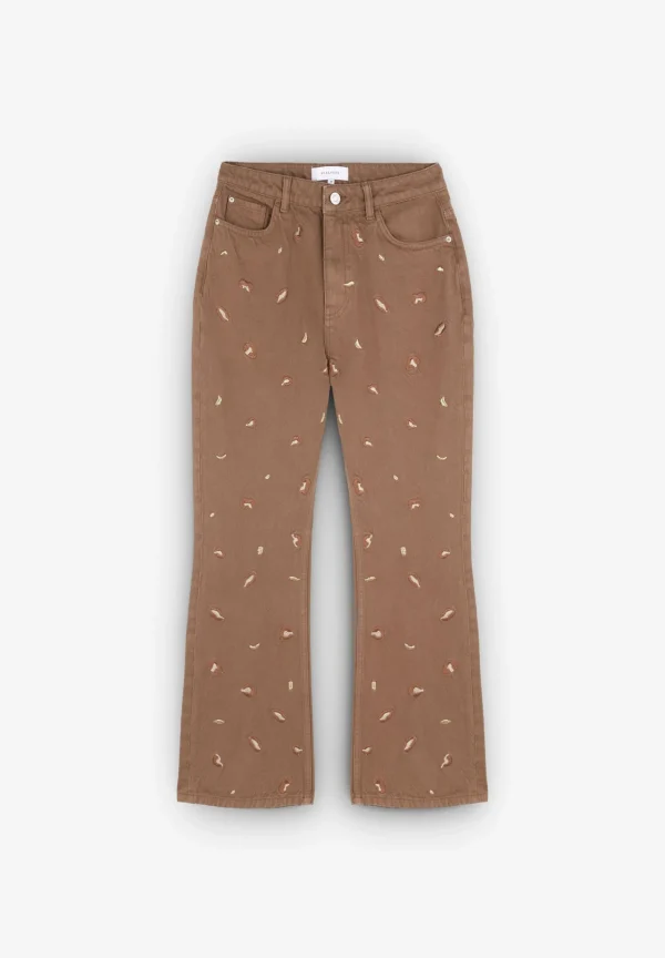 scalperscompany Jeans Flare Detalle Bordados-Mujer Jeans