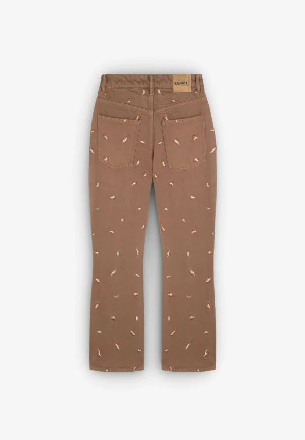 scalperscompany Jeans Flare Detalle Bordados-Mujer Jeans