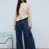 scalperscompany Jeans Wide Leg Costuras-Mujer Total Look