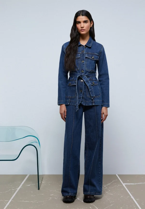 scalperscompany Jeans Wide Leg Costuras-Mujer Total Look