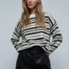 scalperscompany Jersey Crochet Rayas-Mujer Punto