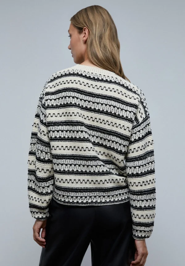 scalperscompany Jersey Crochet Rayas-Mujer Punto