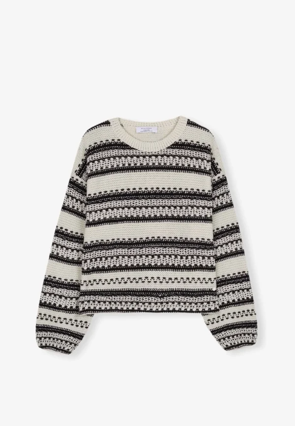 scalperscompany Jersey Crochet Rayas-Mujer Punto