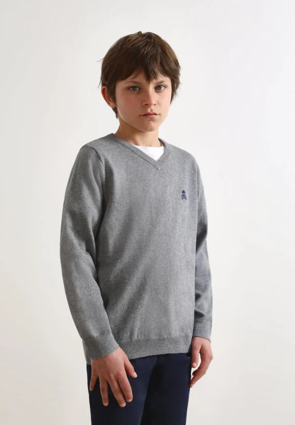 scalperscompany Jersey Cuello Pico Calavera-Niños Mini Me