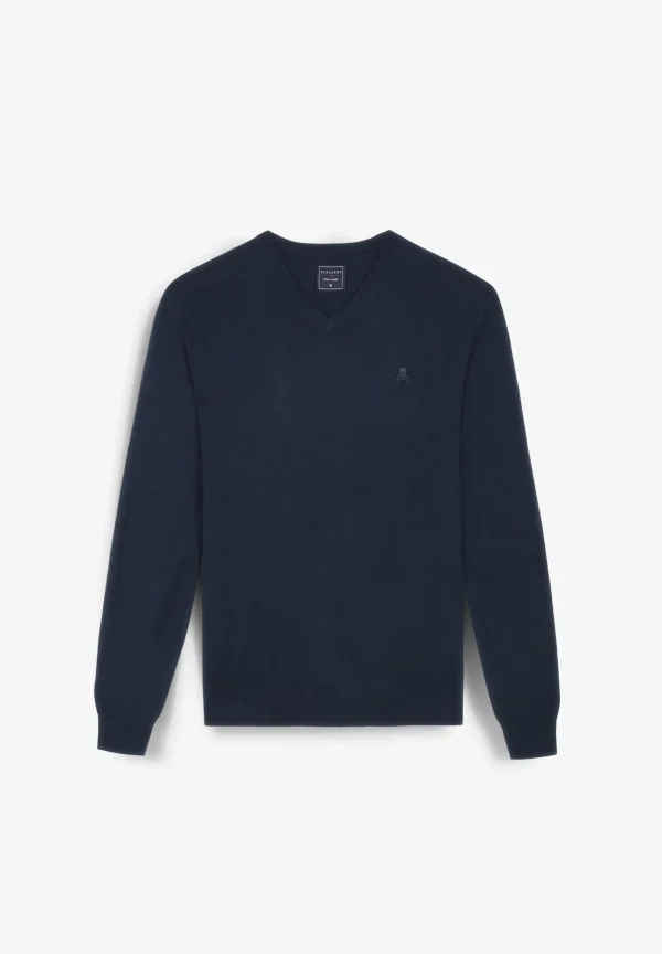 scalperscompany Jersey Cuello Pico Calavera-Hombre Jerséis Y Cárdigans
