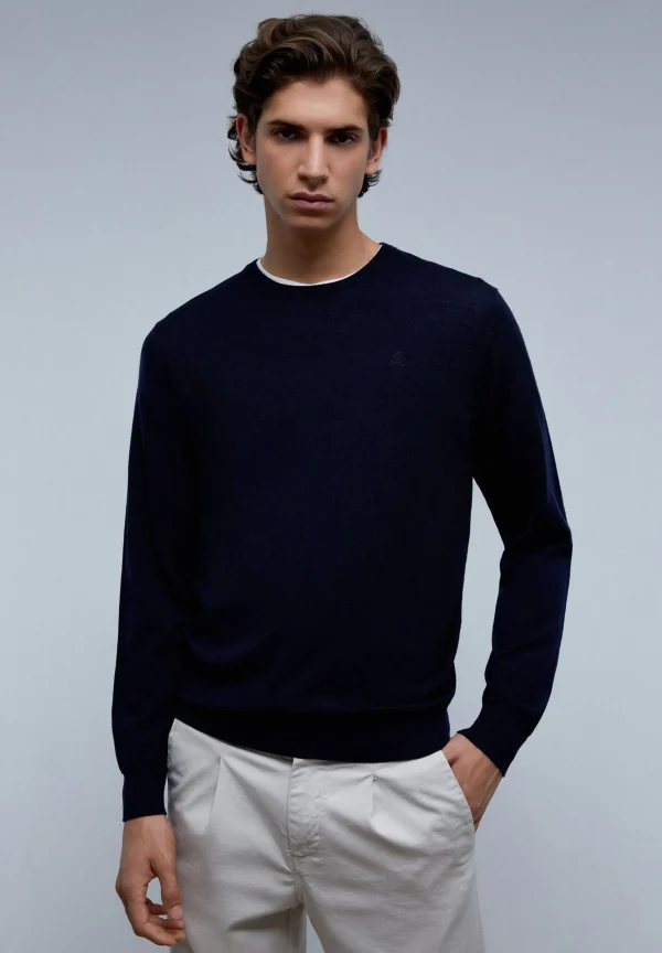 scalperscompany Jersey Cuello Redondo Calavera-Hombre Jerséis Y Cárdigans