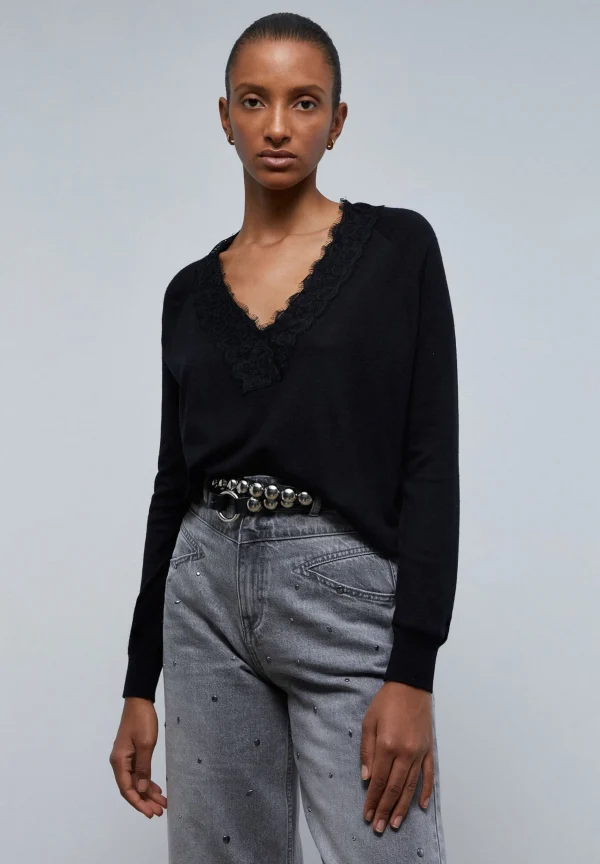scalperscompany Jersey Detalle Encaje-Mujer Punto