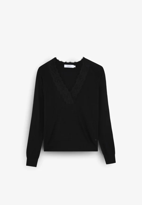 scalperscompany Jersey Detalle Encaje-Mujer Punto