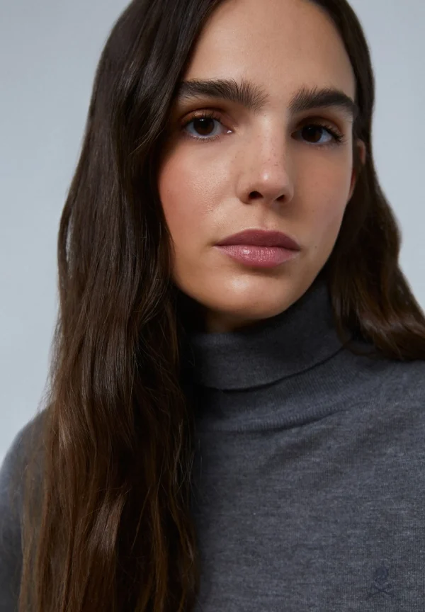 scalperscompany Jersey Punto Cuello Alto-Mujer Punto