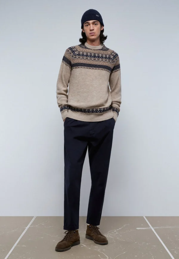 scalperscompany Jersey Punto Jacquard-Hombre Jerséis Y Cárdigans