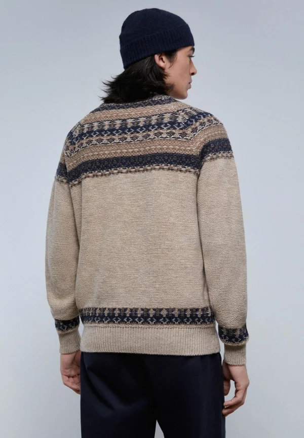 scalperscompany Jersey Punto Jacquard-Hombre Jerséis Y Cárdigans