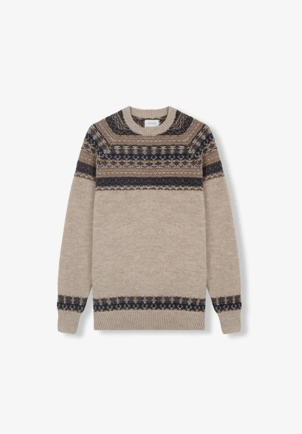 scalperscompany Jersey Punto Jacquard-Hombre Jerséis Y Cárdigans