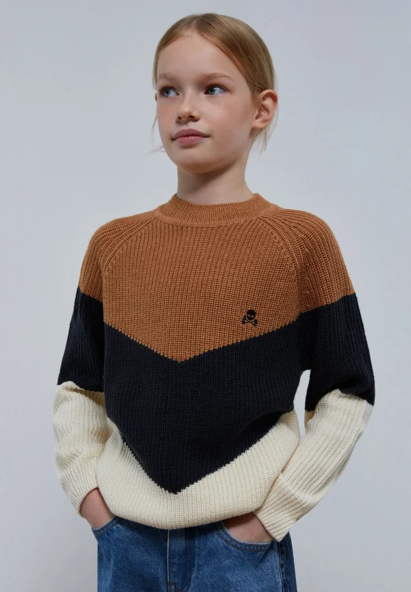 scalperscompany Jersey Punto Tricolor-Niños Jerséis Y Cárdigans