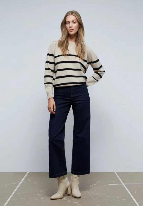 scalperscompany Jersey Rayas Frunce Hombro-Mujer Punto