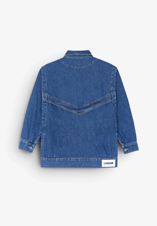 LAAGAM | Chaqueta De-Nimes Indigo-Mujer Abrigos Y Chaquetas