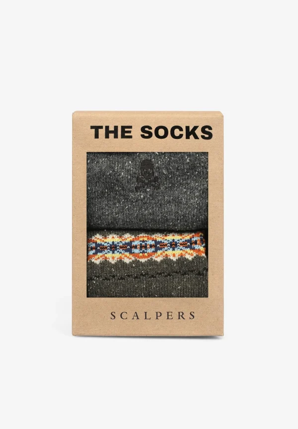 scalperscompany Pack Calcetines Moteados Navidad-Hombre Calcetines