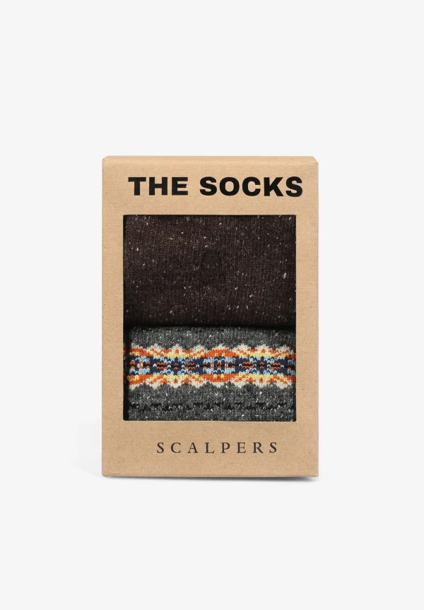 scalperscompany Pack Calcetines Moteados Navidad-Hombre Calcetines