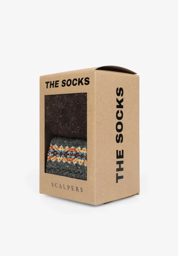 scalperscompany Pack Calcetines Moteados Navidad-Hombre Calcetines