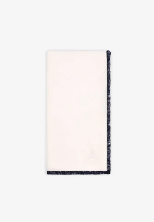 scalperscompany Pack Servilletas Lino Borde Contraste-Home Manteleria