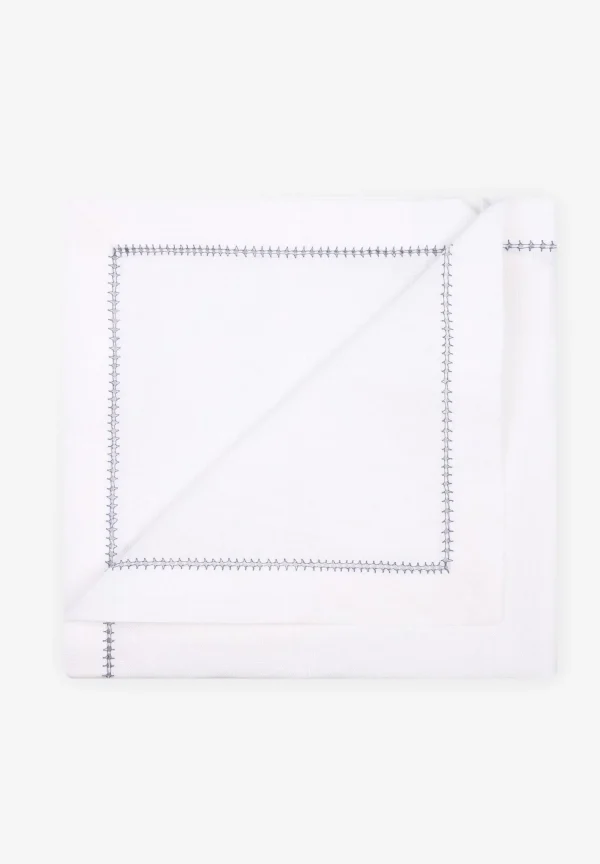 scalperscompany Pack Servilletas Lino Pespunte Contraste-Home Manteleria