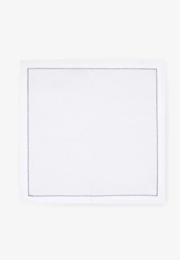 scalperscompany Pack Servilletas Lino Pespunte Contraste-Home Manteleria