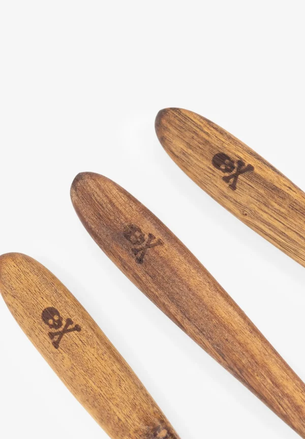 scalperscompany Pack Utensilios De Madera Calavera-Home Almacenaje Y Utensilios