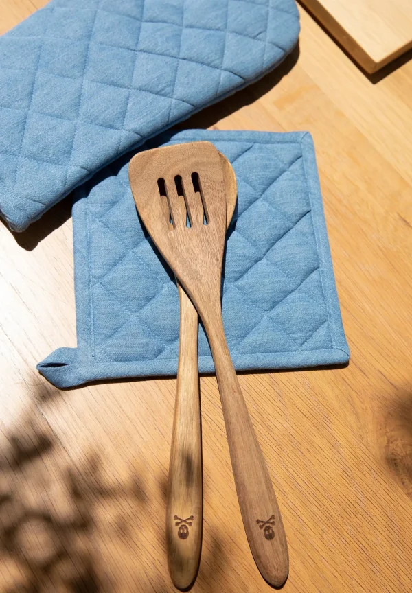 scalperscompany Pack Utensilios De Madera Calavera-Home Almacenaje Y Utensilios