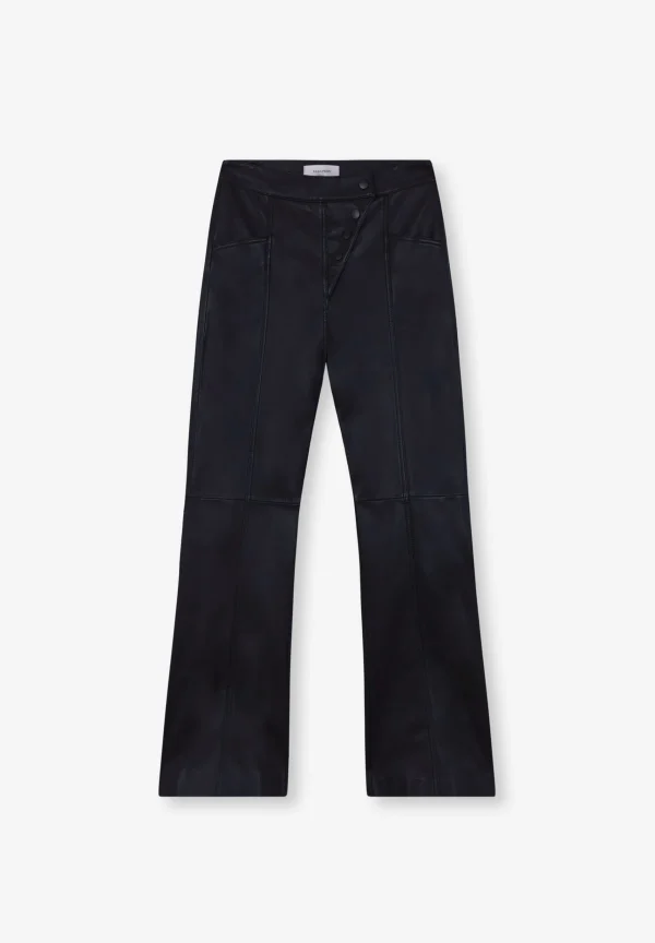 scalperscompany Pantalon Ankle Flare Piel-Mujer Pantalones