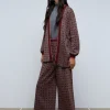 scalperscompany Pantalon Ankle Flare Punto Lurex-Mujer Total Look