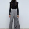 scalperscompany Pantalon Cuadros Detalle Boton-Mujer Total Look