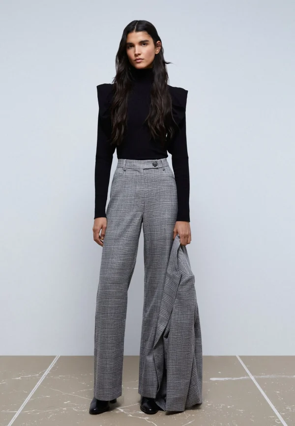 scalperscompany Pantalon Cuadros Detalle Boton-Mujer Total Look