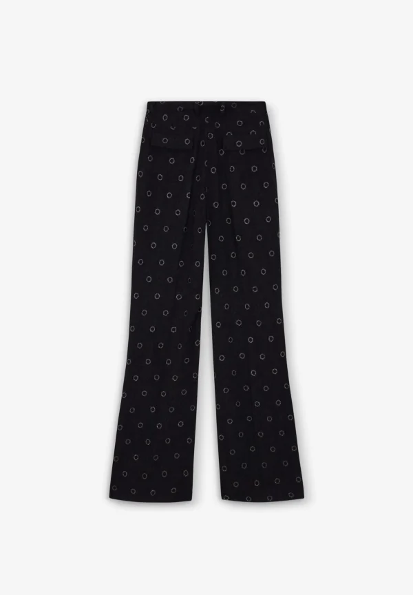 scalperscompany Pantalon Flare Detalle Circulos-Mujer Coleccion