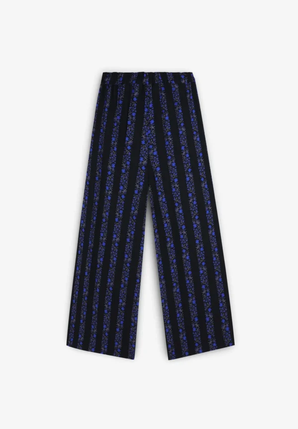 scalperscompany Pantalon Palazzo Rayas Flores-Mujer Total Look