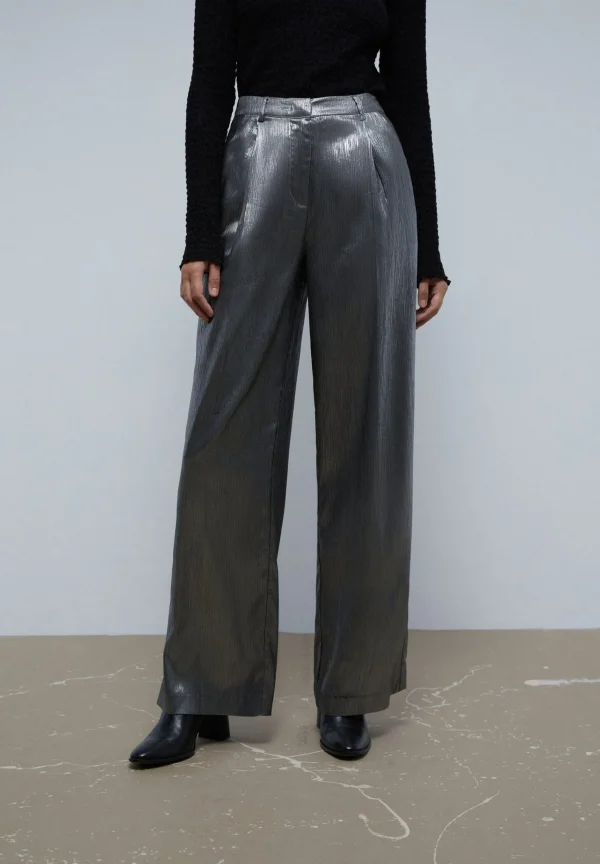 scalperscompany Pantalon Palazzo Satinado-Mujer Coleccion