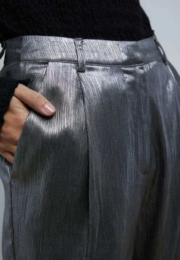 scalperscompany Pantalon Palazzo Satinado-Mujer Coleccion