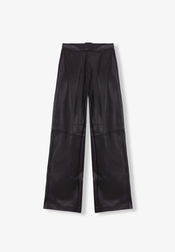 scalperscompany Pantalon Pinzas Piel-Mujer Pantalones