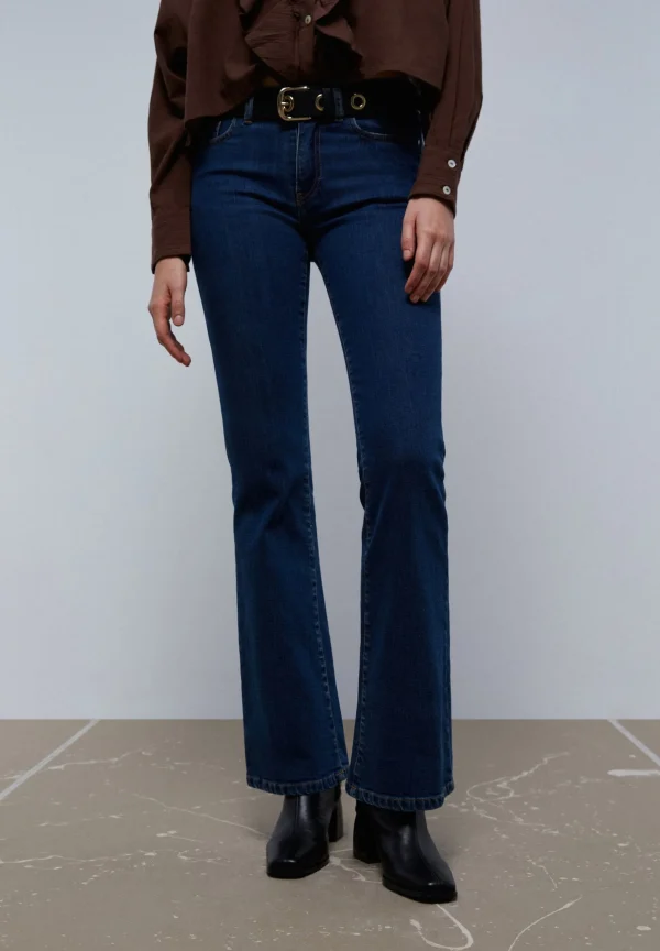 scalperscompany Pantalon Vaquero Bootcut-Mujer Jeans