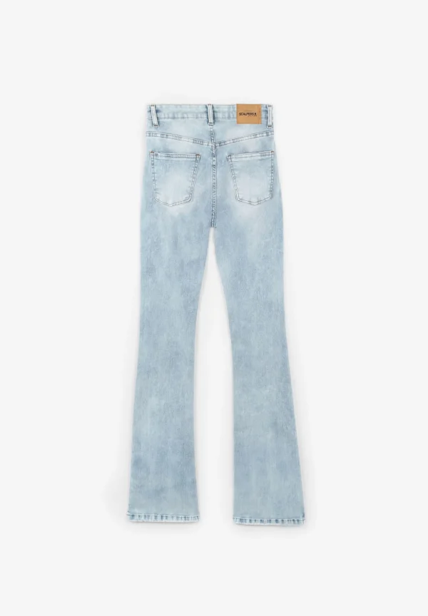 scalperscompany Pantalon Vaquero Bootcut-Mujer Jeans
