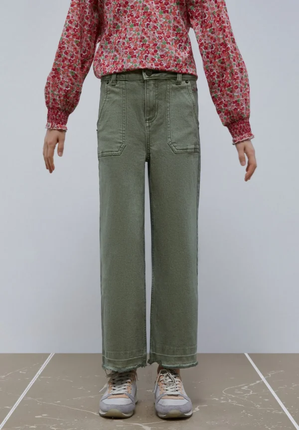 scalperscompany Pantalon Wide Leg Bajo Desflecado-Niños Pantalones Y Petos